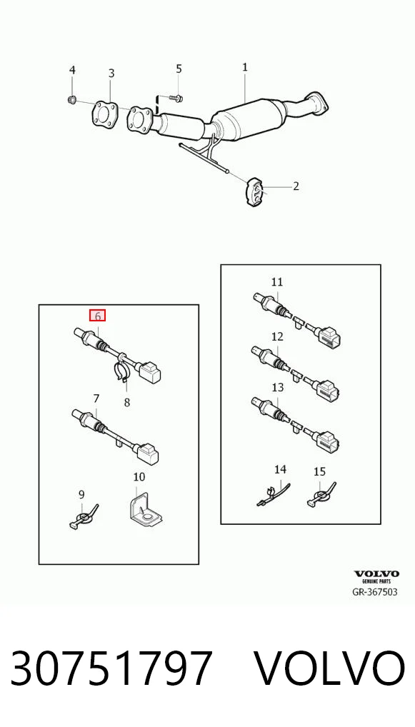 30751797 Volvo Sonda lambda czujnik tlenu przed katalizatorem