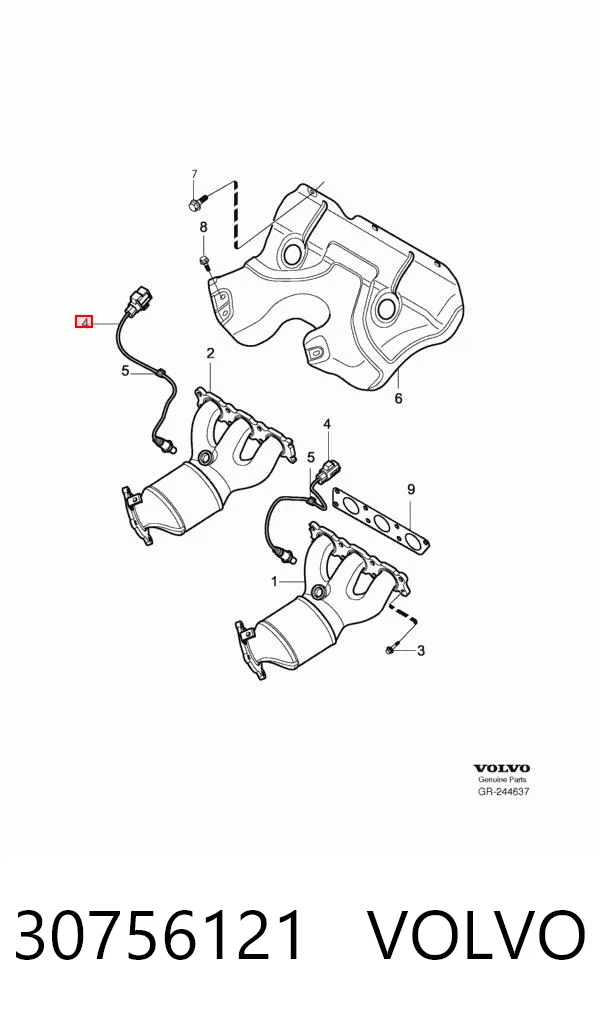30756121 Volvo Sonda lambda czujnik tlenu przed katalizatorem