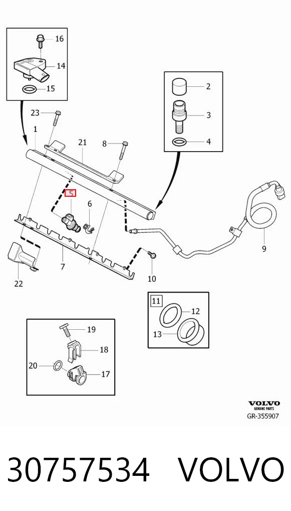 30757534 Volvo Wtryskiwacz paliwa