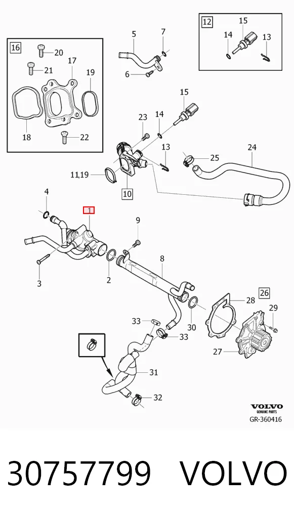 30757799 Volvo Termostat