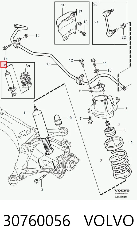 30760056 Volvo Amortyzator tylny