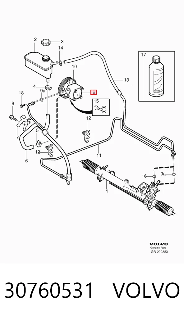 30760531 Volvo Pompa wspomagania hydraulicznego kierownicy
