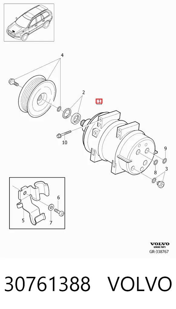 30761388 Volvo Sprężarka klimatyzacji