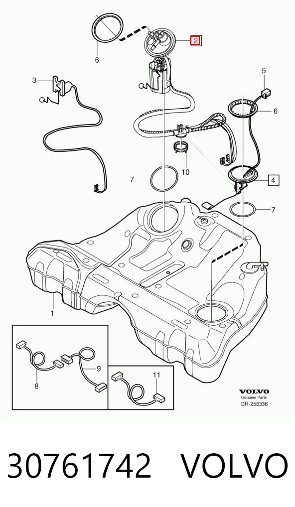 30761742 Volvo Moduł pompy paliwowej z czujnikiem poziomu paliwa