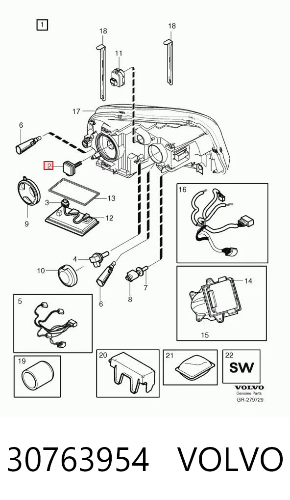30763954 Volvo Żarówka ksenonowa