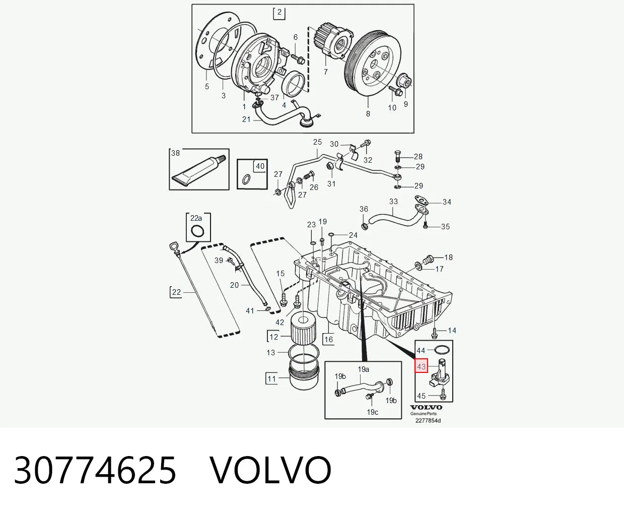 30774625 Volvo Czujnik poziomu oleju silnikowego