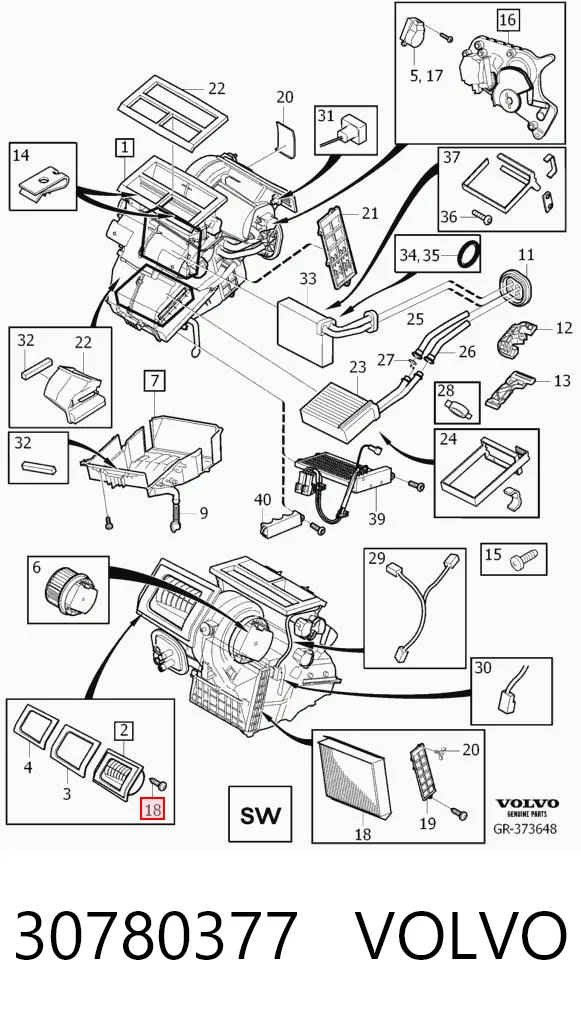 30780377 Volvo Filtr kabiny