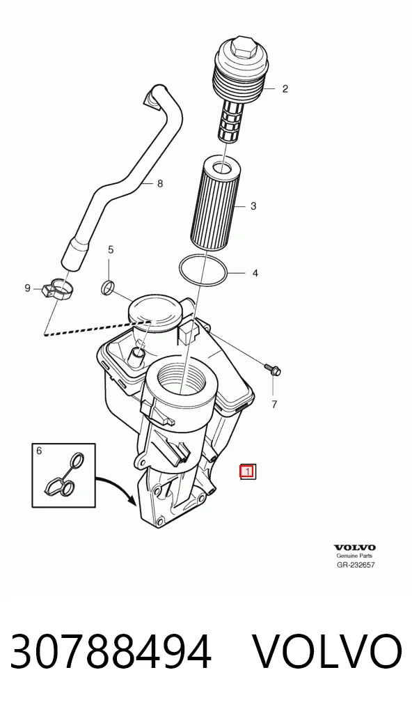 30788494 Volvo Obudowa filtra oleju