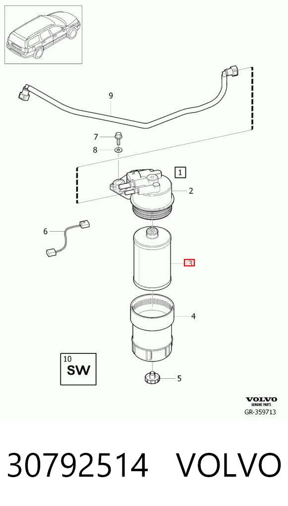30792514 Volvo Filtr paliwa