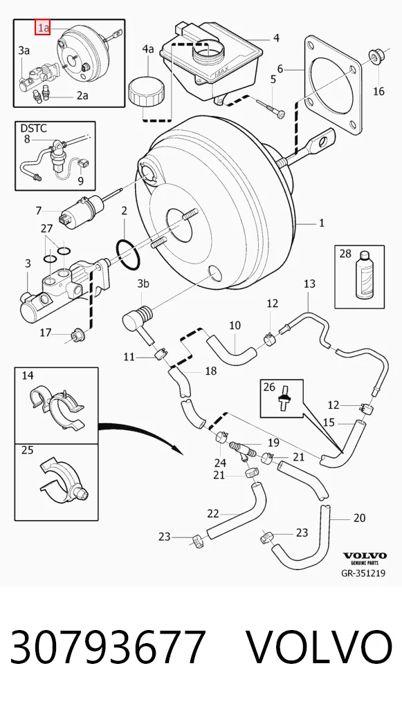 30793677 Volvo Wzmacniacz próżniowy hamulców