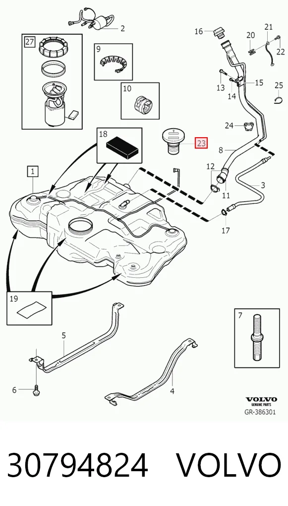 30794824 Volvo Filtr paliwa