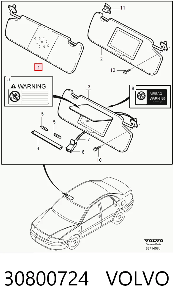 Osłona przeciwsłoneczna do Volvo V40  VW