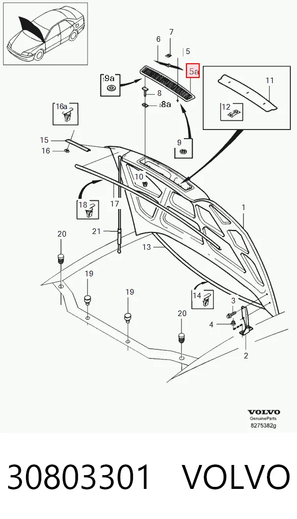 Atrapa chłodnicy Volvo V40 kombi (VW) (1995 - 2004) cena, od 68,31 USD