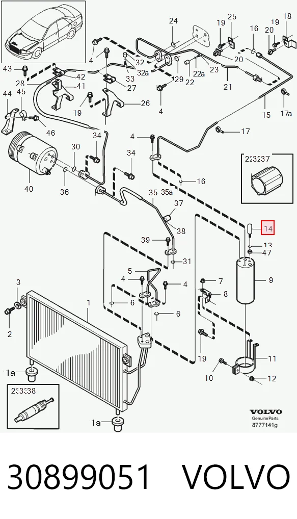 30899051 Volvo Czujnik ciśnienia bezwzględnego klimatyzacji