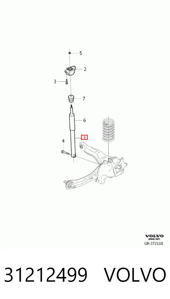 31212499 Volvo Amortyzator tylny