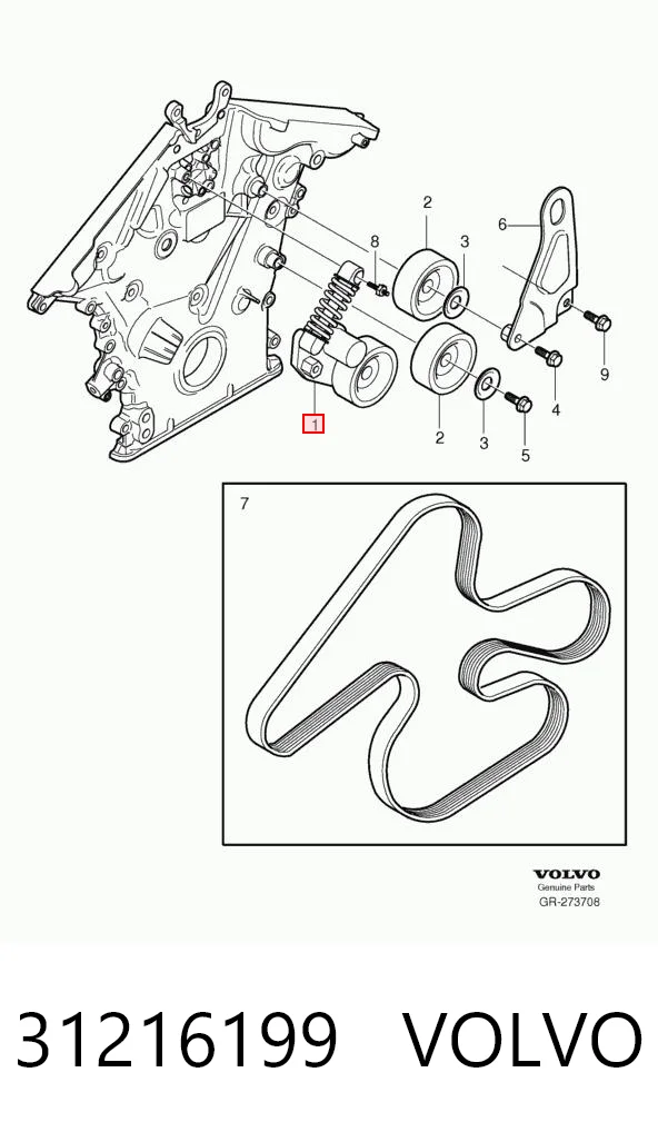 31216199 Volvo Napinacz paska napędowego