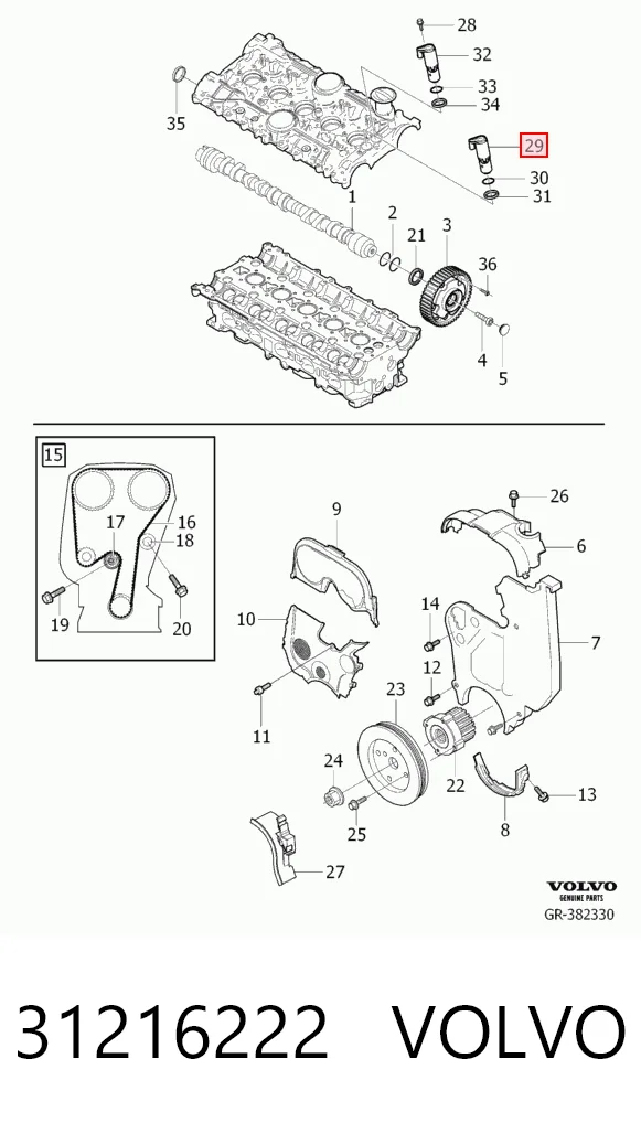 31216222 Volvo Zawór elektromagnetyczny faz rozrządu