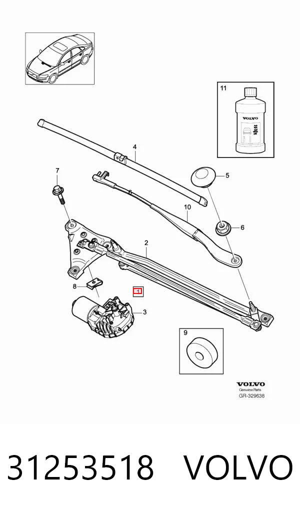 31253518 Volvo Mechanizm wycieraczek