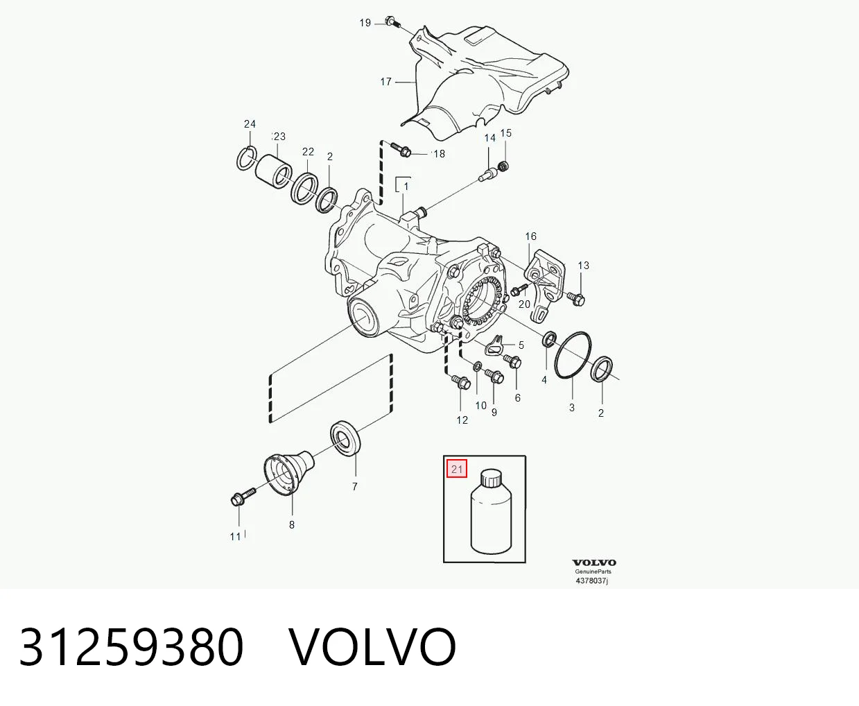 31259380 Volvo Olej przekładniowy
