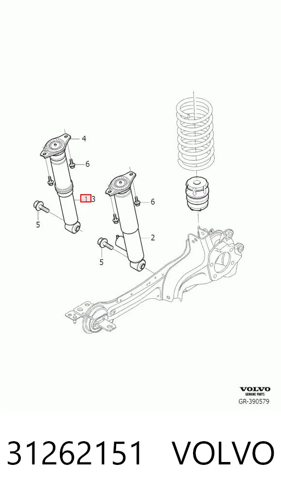 31262151 Volvo Amortyzator tylny