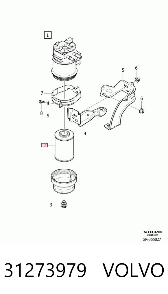 31273979 Volvo Filtr paliwa