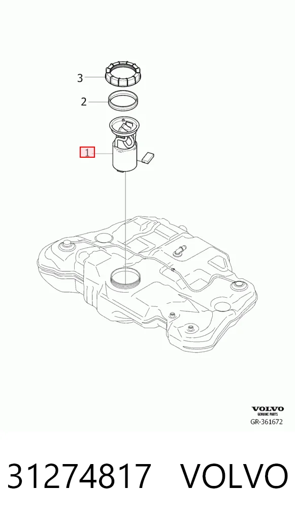 31274817 Volvo Moduł pompy paliwowej z czujnikiem poziomu paliwa