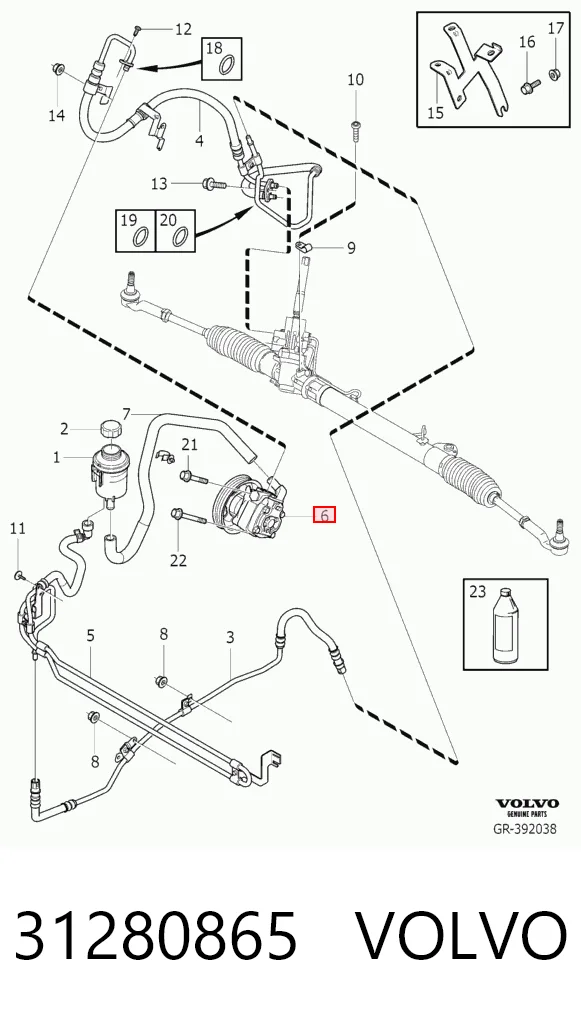 31280865 Volvo Pompa wspomagania hydraulicznego kierownicy