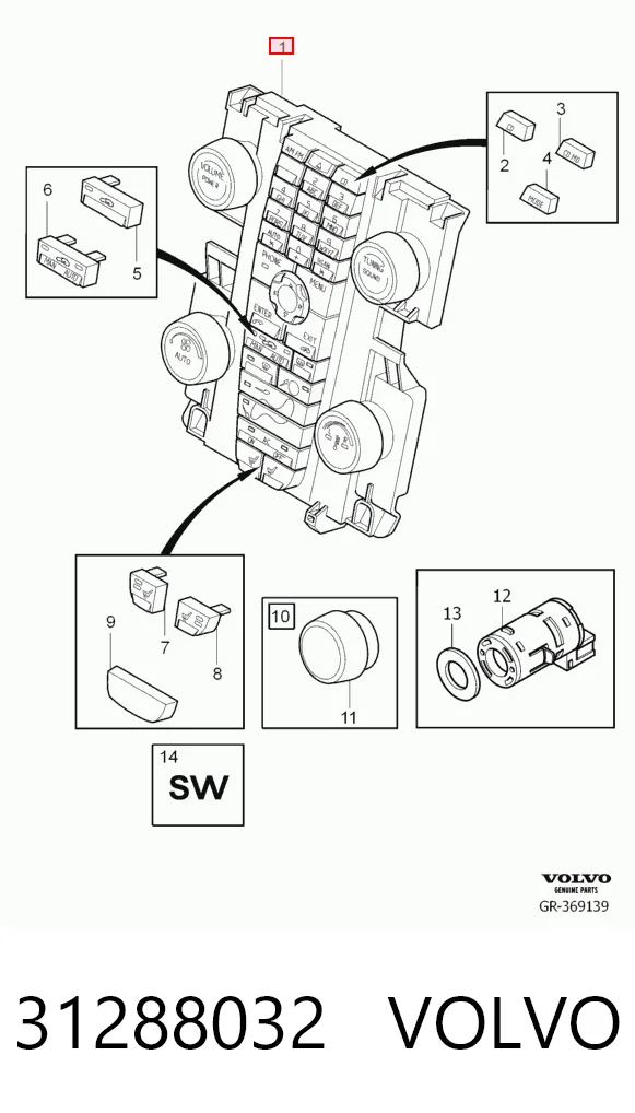 Sterownik trybów ogrzewania/klimatyzacji do Volvo V50  MW