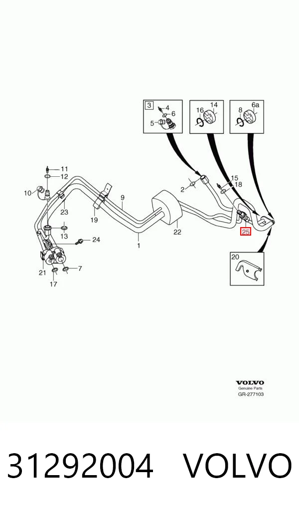31292004 Volvo Czujnik ciśnienia bezwzględnego klimatyzacji