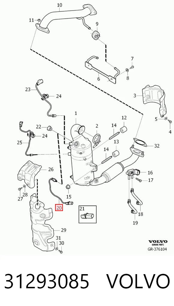 Do koszyka 9687160780 Ford Sonda lambda czujnik tlenu przed katalizatorem
