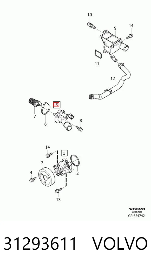 31293611 Volvo Termostat