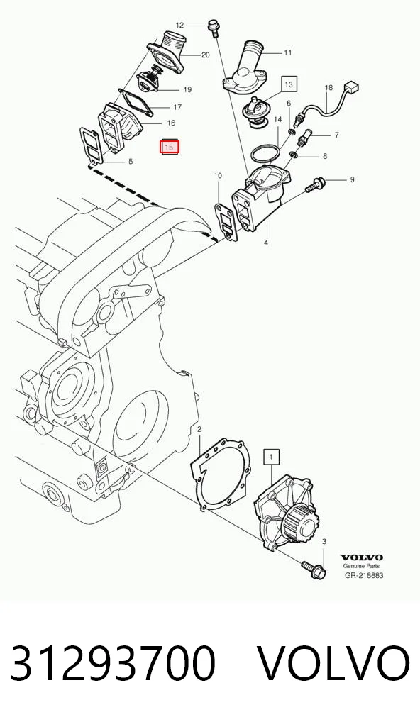 31293700 Volvo Termostat