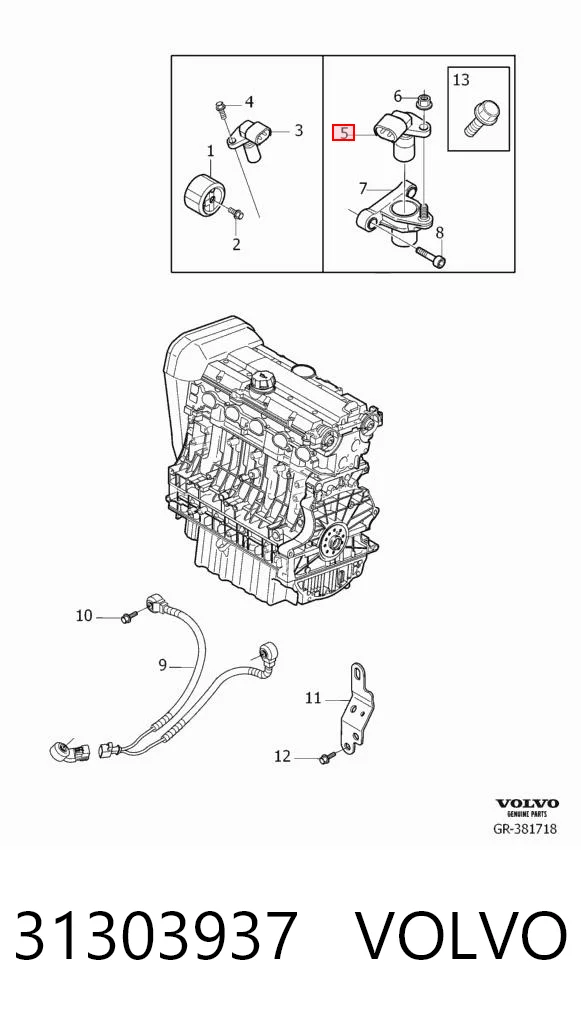 31303937 Volvo Czujnik położenia wału korbowego