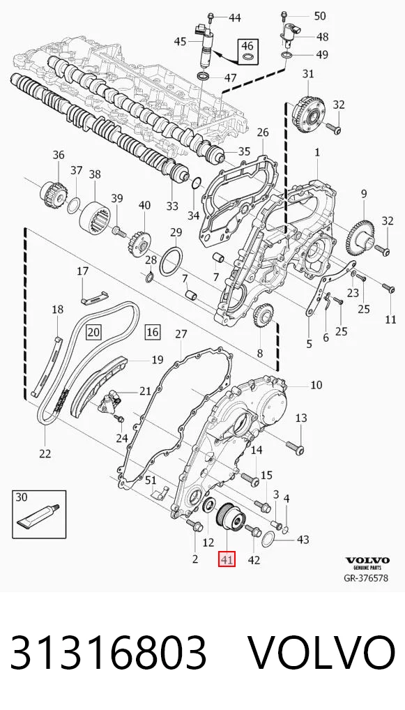 31316803 Volvo Koło pasowe alternatora