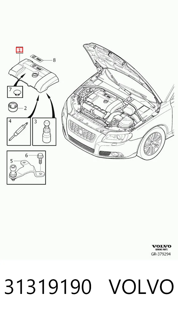 Pokrywa silnika dekoracyjna do Volvo XC60 I 156