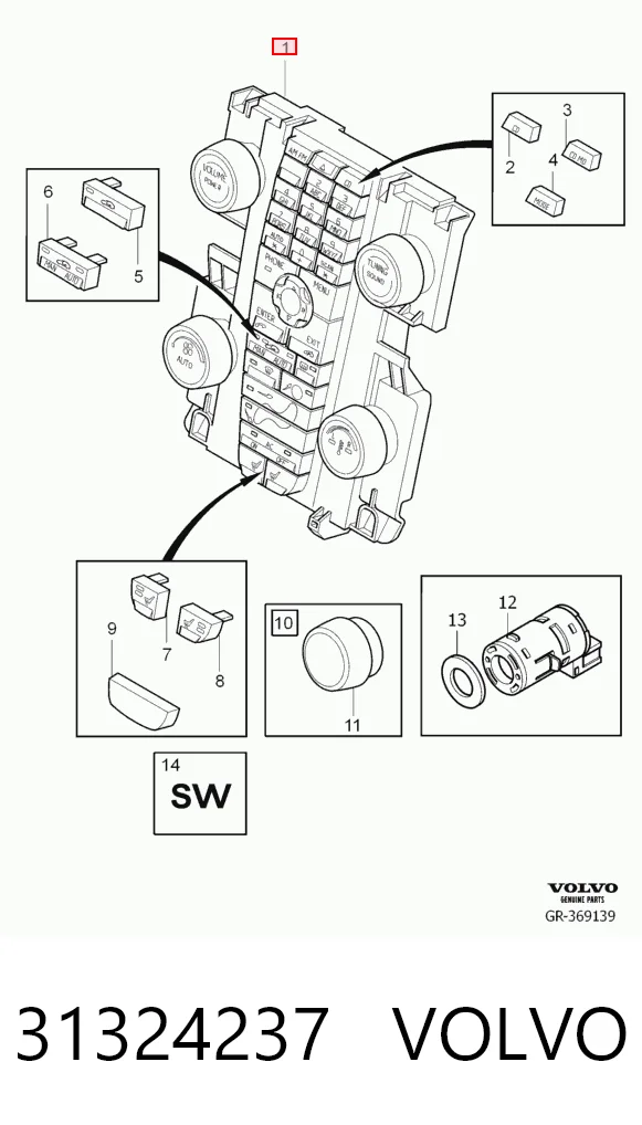 Sterownik trybów ogrzewania/klimatyzacji Volvo V50 kombi (MW) (2004 - 2012) cena, od 129,57 USD