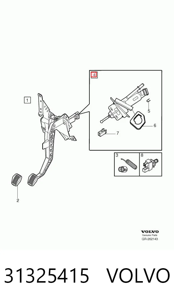 31325415 Volvo Cylinder sprzęgła główny