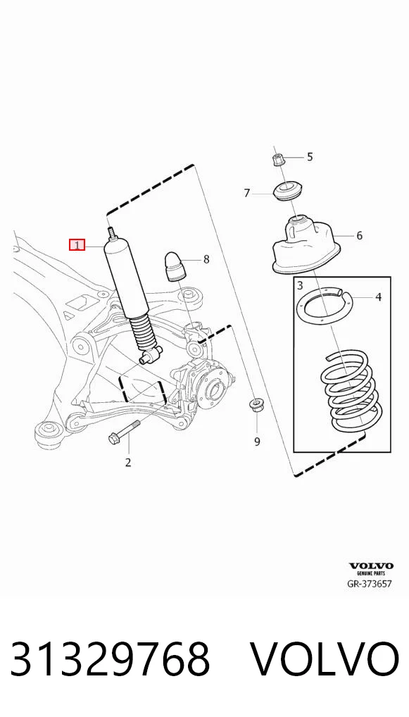 31329768 Volvo Amortyzator tylny