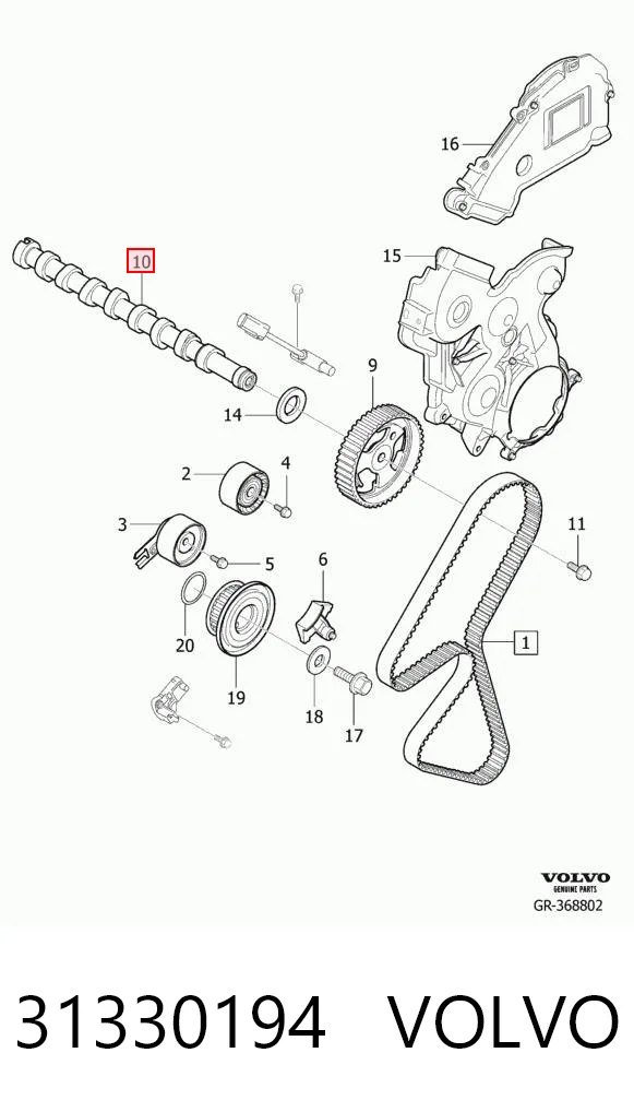 Uszczelniacz wałka rozrządu silnika do Ford Fusion  JU