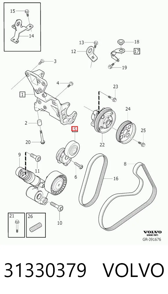 31330379 Volvo Napinacz paska napędowego