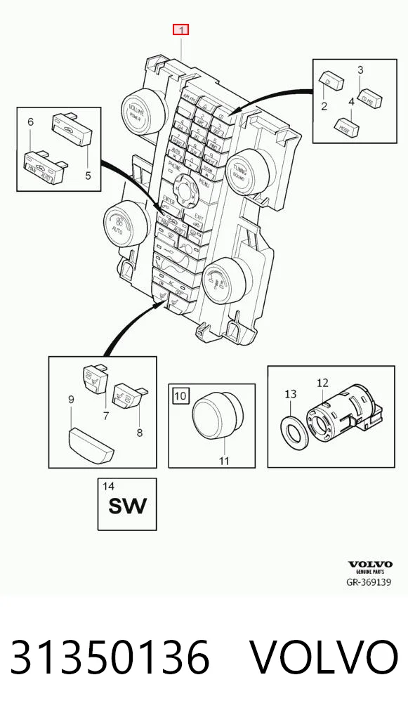 Do koszyka Sterownik trybów ogrzewania/klimatyzacji Volvo V50  MW