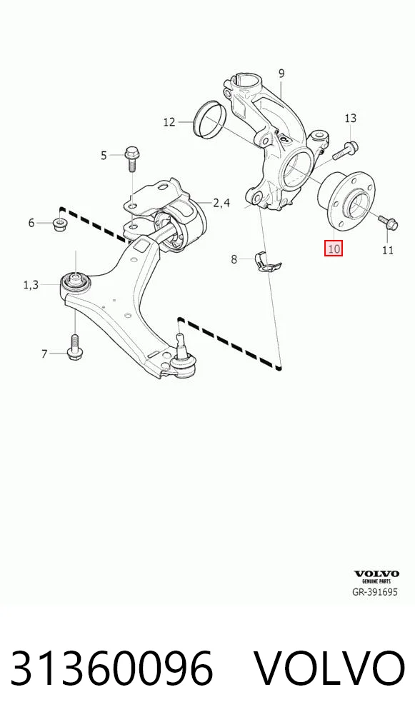 31360096 Volvo Piasta przednia