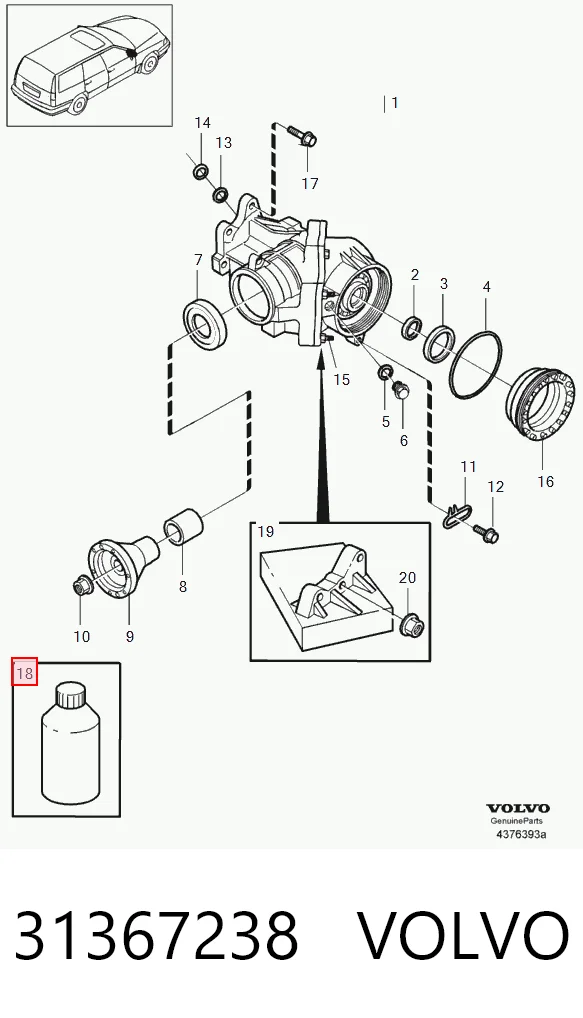 31367238 Volvo Olej przekładniowy