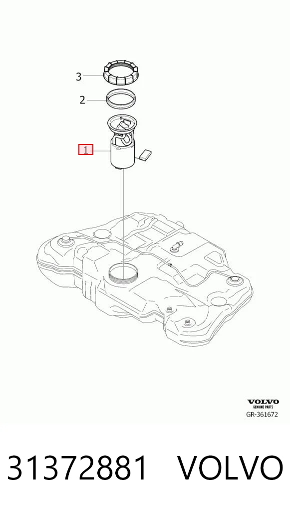 31372881 Volvo Moduł pompy paliwowej z czujnikiem poziomu paliwa