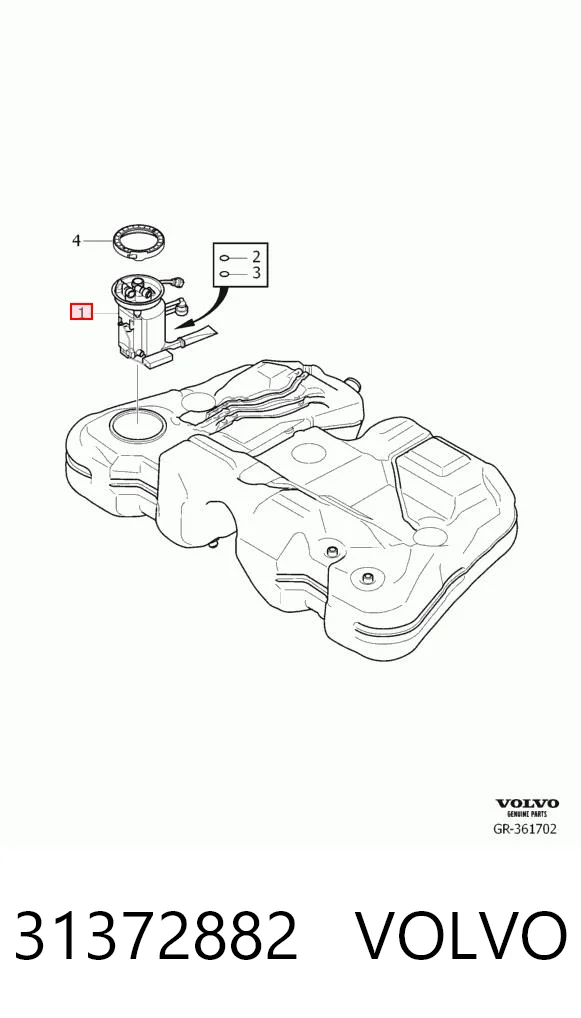 31372882 Volvo Moduł pompy paliwowej z czujnikiem poziomu paliwa