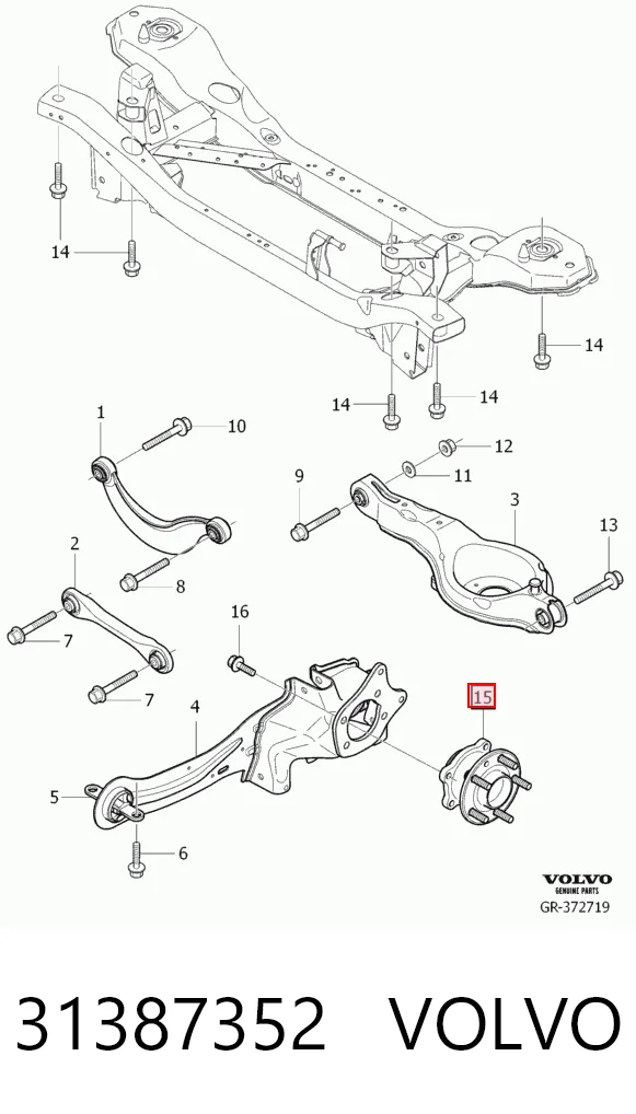 31387352 Volvo Lożysko piasty tylnej