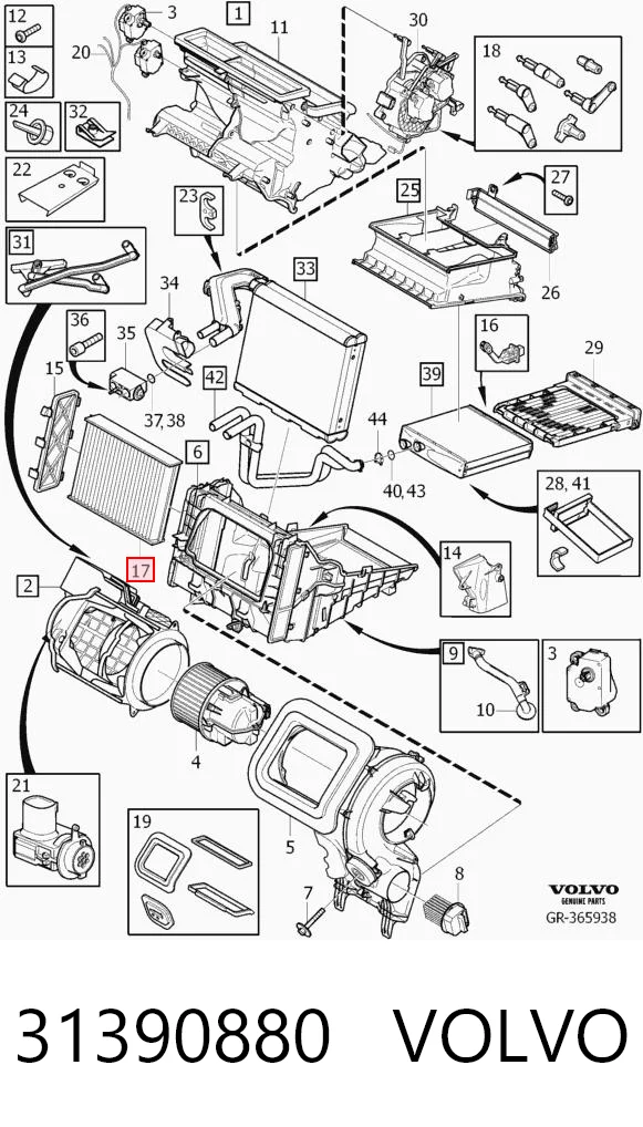 31390880 Volvo Filtr kabiny