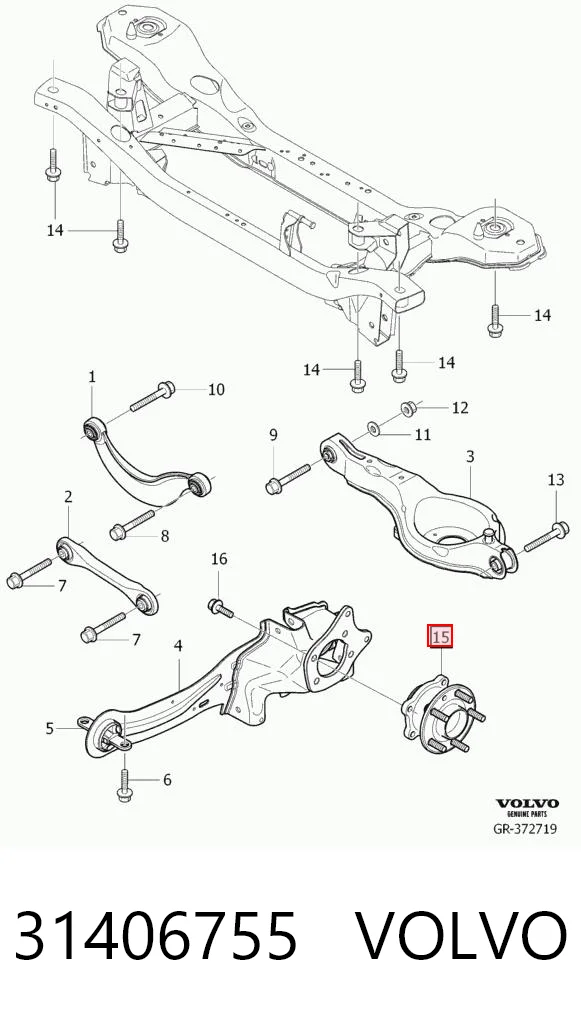 31406755 Volvo Lożysko piasty tylnej