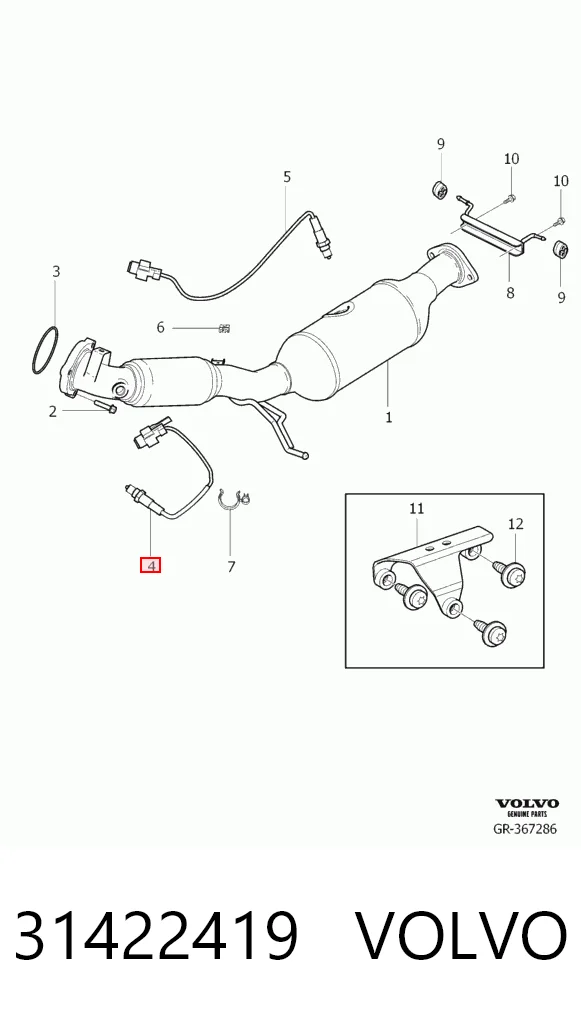 31422419 Volvo Sonda lambda czujnik tlenu przed katalizatorem