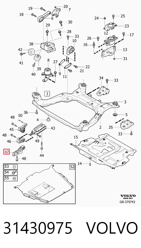 Poduszka (podpora skrzyni biegów) do Volvo S80 II AS, AR